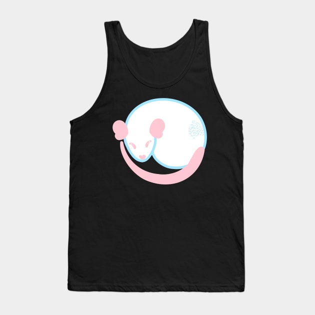 Subtle Trans Pride Rat Tank Top by Ratfrens